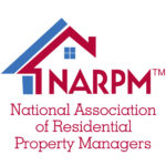National Association of Residential Property Managers Logo in blue and red with a house and the letters NARPM under the house.